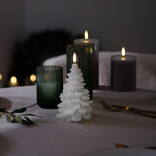 Load image into Gallery viewer, UYUNI Lighting Small Pillar, Hamptons Grey Textured Wax Flameless Candle, 7.8cm x 10.1cm (3.1" x 4")