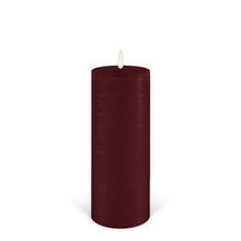 Load image into Gallery viewer, NEW - UYUNI Lighting Tall Pillar, Carmine Red Textured Wax Flameless Candle, 7.8cm x 20.3cm (3.1&quot; x 8&quot;)