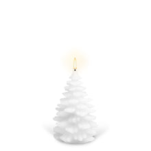 Load image into Gallery viewer, UYUNI Lighting Medium Christmas Tree Figurine, Nordic White, Smooth Wax Flameless Candle, 11.0cm x 14.5cm (4.0&quot; x 5.7&quot;)