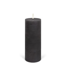 Load image into Gallery viewer, UYUNI Lighting Tall Pillar, Hamptons Grey Textured Wax Flameless Candle, 7.8cm x 20.3cm (3.1" x 8")