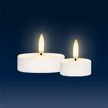 Load image into Gallery viewer, UYUNI Lighting New Design Tea Light with Captive Screw, White, ABS Plastic, 3.8cm x 1.9cm (1.5" x 0.75")