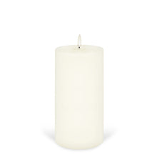 Load image into Gallery viewer, UYUNI Lighting Tall Wide Pillar, Classic Ivory, Smooth Wax Flameless Candle, 10.1cm x 20.3cm (4.0" x 8")