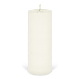 UYUNI Lighting Extra Tall Wide Pillar, Classic Ivory, Smooth Wax Flameless Candle, 10.1cm x 25.4cm (4.0" x 10")