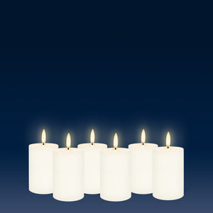 UYUNI Lighting Votive Size, Classic Ivory, Smooth Wax Flameless Candle, 5.0cm x 7.6cm (2.0" x 3")