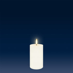 UYUNI Lighting Small Narrow Pillar, Classic Ivory, Smooth Wax Flameless Candle, 5.8cm x 10.1cm (2.2" x 4")