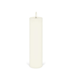 UYUNI Lighting Tall Narrow Pillar, Classic Ivory, Smooth Wax Flameless Candle, 5.8cm x 22.2cm (2.2" x 8.74")