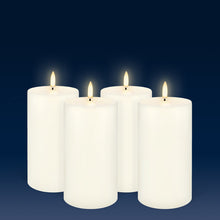 Load image into Gallery viewer, UYUNI Lighting Medium Pillar, Classic Ivory, Smooth Wax Flameless Candle, 7.8cm x 15.2cm (3.1" x 6")