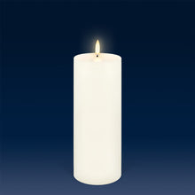 Load image into Gallery viewer, UYUNI Lighting Tall Pillar, Classic Ivory, Smooth Wax Flameless Candle, 7.8cm x 20.3cm (3.1" x 8")