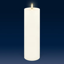 Load image into Gallery viewer, UYUNI Lighting Extra Tall Pillar, Classic Ivory, Smooth Wax Flameless Candle, 7.8cm x 25.4cm (3.1&quot; x 10&quot;)