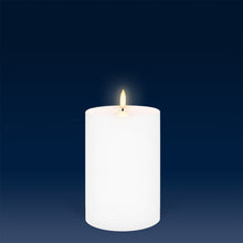 Load image into Gallery viewer, UYUNI Lighting Medium Wide Pillar, Nordic White, Smooth Wax Flameless Candle, 10.1cm x 15.2cm (4.0&quot; x 6&quot;)