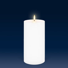 Load image into Gallery viewer, UYUNI Lighting Tall Wide Pillar, Nordic White, Smooth Wax Flameless Candle, 10.1cm x 20.3cm (4.0" x 8")