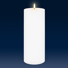 Load image into Gallery viewer, UYUNI Lighting Extra Tall Wide Pillar, Nordic White, Smooth Wax Flameless Candle, 10.1cm x 25.4cm (4.0&quot; x 10&quot;)
