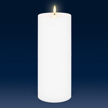 Load image into Gallery viewer, UYUNI Lighting Extra Tall Wide Pillar, Nordic White, Smooth Wax Flameless Candle, 10.1cm x 25.4cm (4.0" x 10")