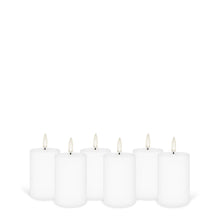 Load image into Gallery viewer, Set of 6 Nordic White Flameless Votives, 5cm x 7.6cm