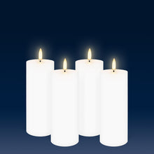 Load image into Gallery viewer, UYUNI Lighting Medium Narrow Pillar, Nordic White, Smooth Wax Flameless Candle, 5.8cm x 15.2cm (2.0" x 6")