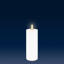 Load image into Gallery viewer, UYUNI Lighting Medium Narrow Pillar, Nordic White, Smooth Wax Flameless Candle, 5.8cm x 15.2cm (2.0&quot; x 6&quot;)