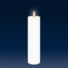 Load image into Gallery viewer, UYUNI Lighting Tall Narrow Pillar, Nordic White, Smooth Wax Flameless Candle, 5.8cm x 22.2cm (2.2&quot; x 8.74&quot;)