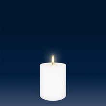 Load image into Gallery viewer, UYUNI Lighting Small Pillar, Nordic White Smooth Wax Flameless Candle, 7.8cm x 10.1cm (3.1" x 4")