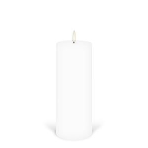 UYUNI Lighting Tall Pillar, Nordic White, Smooth Wax Flameless Candle, 7.8cm x 20.3cm (3.1" x 8")
