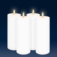 Load image into Gallery viewer, UYUNI Lighting Tall Pillar, Nordic White, Smooth Wax Flameless Candle, 7.8cm x 20.3cm (3.1" x 8")