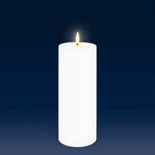 Load image into Gallery viewer, UYUNI Lighting Tall Pillar, Nordic White, Smooth Wax Flameless Candle, 7.8cm x 20.3cm (3.1&quot; x 8&quot;)