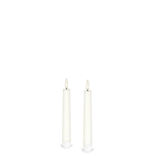Load image into Gallery viewer, UYUNI Lighting Small Tapers, 2 Pack, Classic Ivory, Smooth Wax Flameless Candle, 1.9cm x 15cm (0.90" x 5.9")