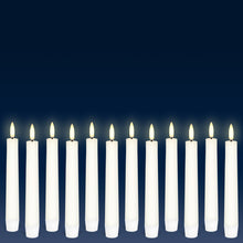 Load image into Gallery viewer, UYUNI Lighting Small Tapers, 2 Pack, Classic Ivory, Smooth Wax Flameless Candle, 1.9cm x 15cm (0.90" x 5.9")