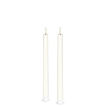 Load image into Gallery viewer, UYUNI Lighting Tall Tapers, 2 Pack, Classic Ivory, Smooth Wax Flameless Candle, 1.9cm x 25cm (0.90" x 9.85")