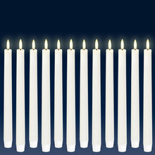 Load image into Gallery viewer, UYUNI Lighting Tall Taper, 2 Pack, Classic Ivory, Smooth Wax Flameless Candle, 1.9cm x 25cm (0.90&quot; x 9.85&quot;)