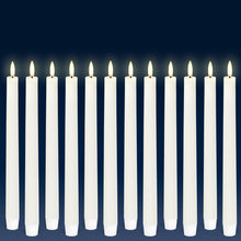 Load image into Gallery viewer, UYUNI Lighting Tall Tapers, 2 Pack, Classic Ivory, Smooth Wax Flameless Candle, 1.9cm x 25cm (0.90" x 9.85")
