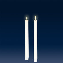 Load image into Gallery viewer, UYUNI Lighting Tall Tapers, 2 Pack, Classic Ivory, Smooth Wax Flameless Candle, 1.9cm x 25cm (0.90" x 9.85")