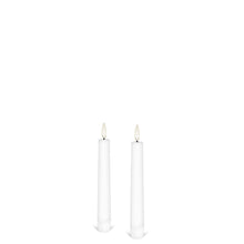 Load image into Gallery viewer, UYUNI Lighting Small Tapers, 2 Pack, Nordic White, Smooth Wax Flameless Candle, 1.9cm x 15cm (0.90" x 5.9")