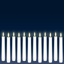 Load image into Gallery viewer, UYUNI Lighting Small Tapers, 2 Pack, Nordic White, Smooth Wax Flameless Candle, 1.9cm x 15cm (0.90" x 5.9")