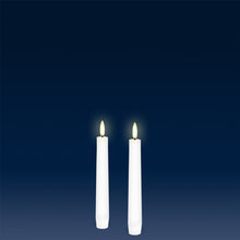 Load image into Gallery viewer, UYUNI Lighting Small Tapers, 2 Pack, Nordic White, Smooth Wax Flameless Candle, 1.9cm x 15cm (0.90" x 5.9")