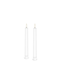 Load image into Gallery viewer, UYUNI Lighting Medium Tapers, 2 Pack, Nordic White, Smooth Wax Flameless Candle, 1.9cm x 20cm (0.90" x 7.9")