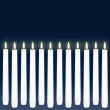 Load image into Gallery viewer, UYUNI Lighting Medium Tapers, 2 Pack, Nordic White, Smooth Wax Flameless Candle, 1.9cm x 20cm (0.90" x 7.9")