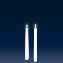 Load image into Gallery viewer, UYUNI Lighting Medium Taper, 2 Pack, Nordic White, Smooth Wax Flameless Candle, 1.9cm x 20cm (0.90&quot; x 7.9&quot;)