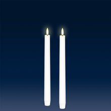 Load image into Gallery viewer, UYUNI Lighting Tall Tapers, 2 Pack, Nordic White, Smooth Wax Flameless Candle, 1.9cm x 25cm (0.90" x 9.85")
