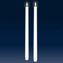 Load image into Gallery viewer, UYUNI Lighting Extra Tall Taper, 2 Pack, Nordic White, Smooth Wax Flameless Candle, 1.9cm x 35cm (0.90&quot; x 13.78&quot;)