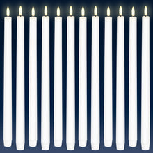 Load image into Gallery viewer, UYUNI Lighting Extra Tall Taper, 2 Pack, Nordic White, Smooth Wax Flameless Candle, 1.9cm x 35cm (0.90&quot; x 13.78&quot;)
