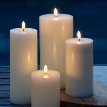 Load image into Gallery viewer, UYUNI Lighting Medium Pillar, Classic Ivory, Smooth Wax Flameless Candle, 7.8cm x 15.2cm (3.1" x 6")