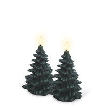 Load image into Gallery viewer, 1 SET OF 2 | FROM THE VAULT | UYUNI Lighting Medium Christmas Tree Candle, Pine Green, Smooth Wax Flameless Candle, 10cm x 15cm (3.9&quot; x 5.9&quot;) (Copy)