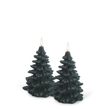 Load image into Gallery viewer, 1 SET OF 2 | FROM THE VAULT | UYUNI Lighting Medium Christmas Tree Candle, Pine Green, Smooth Wax Flameless Candle, 10cm x 15cm (3.9&quot; x 5.9&quot;) (Copy)