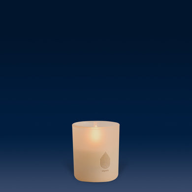 LIMITED EDITION | NEW UYUNI Lighting Luxury Glass Flameless Candle, Beige, 9.2cm x 10.2cm (3.6