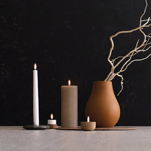 Load image into Gallery viewer, UYUNI Lighting Tall Pillar, Sandstone Textured Wax Flameless Candle, 7.8cm x 20.3cm (3.1&quot; x 8&quot;)