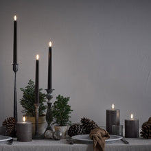 Load image into Gallery viewer, NEW - Tall Pillar, Urbane Grey Textured Wax Flameless Candle, 7.8cm x 20.3cm