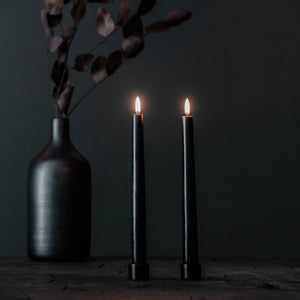 PRE ORDER - NEW UYUNI Lighting, 2 Pack, Matte Black Metal Taper Holders, 3.2cm x 2.3cm (1.3" x 0.9")