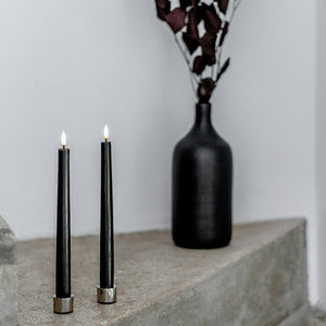 PRE ORDER - NEW UYUNI Lighting, 2 Pack, Matte Black Metal Taper Holders, 3.2cm x 2.3cm (1.3" x 0.9")