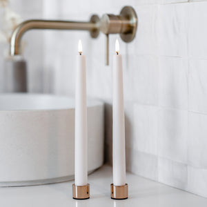 PRE ORDER - NEW UYUNI Lighting, 2 Pack, Rose Gold Metal Taper Holders, 3.2cm x 2.3cm (1.3" x 0.9")