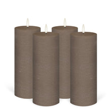 Load image into Gallery viewer, UYUNI Lighting Tall Pillar, Sandstone Textured Wax Flameless Candle, 7.8cm x 20.3cm (3.1&quot; x 8&quot;)